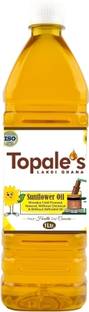 Topale's Lakdi|Wooden Pressed Sunflower tr Surajmukhi ka Tel|Cooking|Kolhu|Unrefind Sunflower Oil PET Bottle