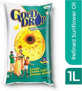 Gold Drop Refined Sunflower Oil Pouch
