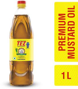 TEZ Premium PT3 Kachchi Ghani - 100% Pure and Natural, Good for Heart - Mustard Oil PET Bottle