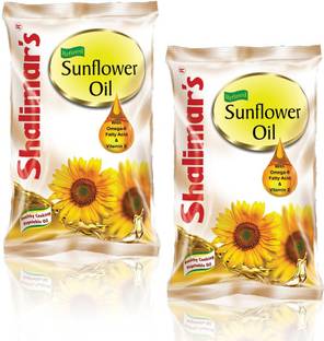 shalimar's 1 Ltr Pack of 2 Sunflower Oil Pouch