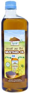 KUTBI Cold Pressed Mustard Oil 1 Liter With Omega 3 & 6 | Mustard Oil Plastic Bottle