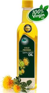 Healthy Roots 1L Cold Pressed Safflower Oil (Ghani)- 1 Litre Wood Pressed Oil Safflower Oil Plastic Bottle
