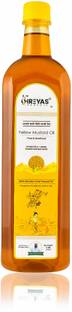 Shreyas Organic Wood Cold Pressed Yellow Mustard Oil | Peeli Sarson Kachhi Ghani oil | Yellow Mustard Oil PET Bottle