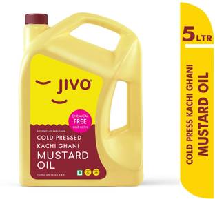JIVO Cold Pressed Pure Cooking Mustard Oil Can