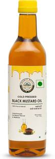 GRAMIN BYTES Gramin Cold Pressed Black Mustard Oil – 1L Mustard Oil Plastic Bottle