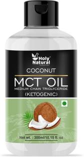 Holy Natural Coconut MCT Oil 300ml | Fractionated Coconut Oils | Unsweetened Keto Diet Sports Coconut Oil Plastic Bottle