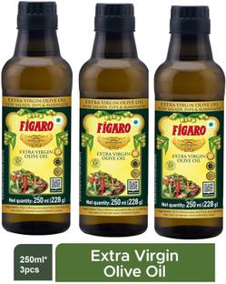 FIGARO Extra Virgin Olive Oil PET Bottle 250ml Pack of 3 Olive Oil PET Bottle