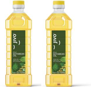 JIVO Cold Press Soyabean Oil 1 Ltr ( Pack of 2 ) Soyabean Oil Plastic Bottle
