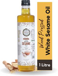 Earth Like Wood Pressed White Sesame 1 Liter|Cold Pressed from Ghani/Chekku Sesame Oil PET Bottle