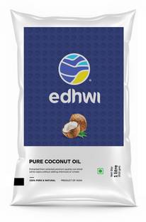 edhwi 100% Pure And Natural Coconut Oil Pouch- 1L Coconut Oil Pouch
