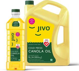 JIVO Cold Press Canola Oil 5 Ltr+1Ltr Canola Oil Can