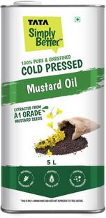 Tata Simply Better Cold Pressed, Pure and Unrefined Mustard Oil Tin
