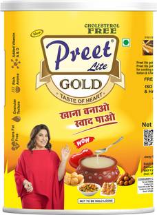 Preet Lite Gold 100% Vegan Multi Source 1 Litre Pack Blended Oil Tin