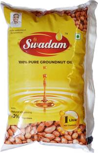 Swadam 100% Pure Groundnut Oil Groundnut Oil Pouch