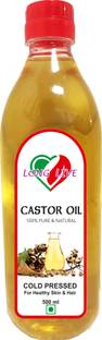 Long Live Castor Oil for Skin & Hair With Vitamin E, Omega-6 & 9, Mineral Free Castor Oil Plastic Bottle