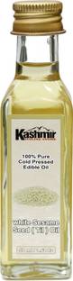 kashmir online store Cold Pressed White Sesame Oil White Sesame Oil For Cooking,Skin,Face,Hair Growth Sesame Oil Glass Bottle