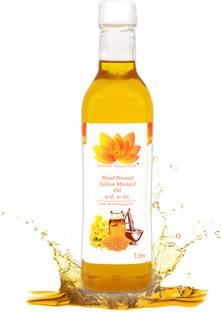 dorjee wellness Wood Pressed Yellow Mustard Oil(Sarso Ka Tel)Cold pressed/KachiGhani/cooking oil Mustard Oil Plastic Bottle