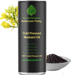 Village Organica Cold Pressed Mustard oil | Sarson Oil | Pure & Unadulterated | Chemical Free | Mustard Oil Tin
