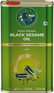 GIRORGANIC Wood Pressed | Unrefined Cold Pressed Kacchi Ghani / Chekku Black Sesame Oil Tin