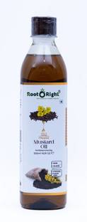 RootORight 100% Pure Cold-Pressed Mustard Oil –, Preservative-Free Mustard Oil Plastic Bottle