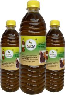 AGRU 100% Pure & Natural, Physically Filtered Cold Pressed Mustard Oil Plastic Bottle
