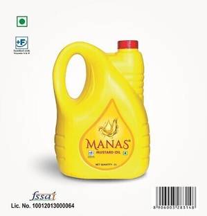 Manas 100% Pure & Natural Mustard Oil For Cooking Mustard Oil Can