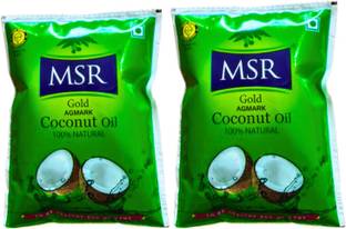 MSR Coconut Oil |Pure & Natural Ingredients |Unrefined |Use for Cooking, Hair & Skin Coconut Oil Pouch