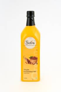 SUTRA Wood Cold Pressed Groudnut/Peanut Cooking Oil - 1L Groundnut Oil PET Bottle
