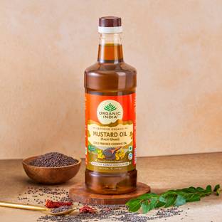ORGANIC INDIA Organic Kacchi Ghani Mustard Oil Plastic Bottle