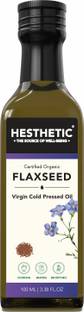 HESTHETIC Organic Cold Pressed Flaxseed Oil Glass Bottle