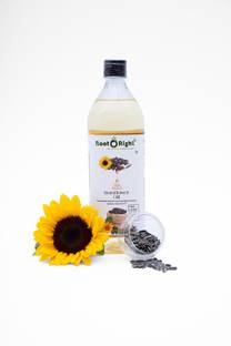 RootORight 100% Pure Cold-Pressed Sunflower Oil –Preservative-Free, Nutrient-Rich Sunflower Oil Plastic Bottle