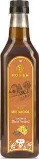 ROSIER Wood Pressed Organic Black Mustard Oil 1Ltr Pure, Natural & Healthy Mustard Oil PET Bottle