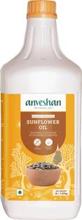Anveshan Wood Cold Pressed Kolhu/Chekku Sunflower Oil Can