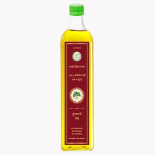 AGRI CLUB Cold Pressed Groundnut/Peanut Oil (Virgin, Chekku/Ghani) 1Liter Groundnut Oil Plastic Bottle