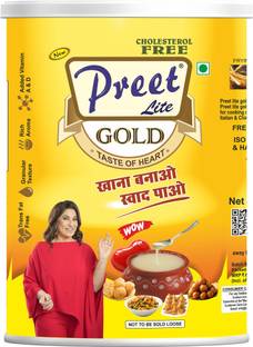 Preet Lite Gold 100% Vegan Multi Source 1 Litre Pack Blended Oil Tin