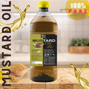 7Herbmaya Cold Pressed Pure & Organic Mustard Oil for Food Cooking-Enriched with Nutrition Mustard Oil PET Bottle