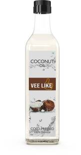 VEE LIKE Coconut Oil - Extra Virgin - Edible - Cold Pressed - Pure & Natural - For Cooking, Eating, Oil Pulling Coconut Oil PET Bottle