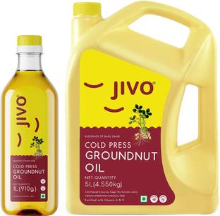 JIVO Cold press Cooking Groundnut Oil Can