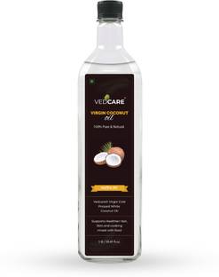 Vedcare Extra Virgin Coconut Oil - Cold Pressed, 100% Natural for Hair, Skin & Cooking Coconut Oil Plastic Bottle