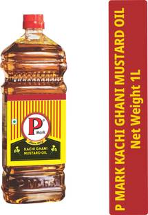 P Mark Mustard Oil P Mark Kachi Ghani Pure Mustard Oil 1L, Admark Grade 1 mustard Oil, Mustard Oil Mustard Oil Plastic Bottle