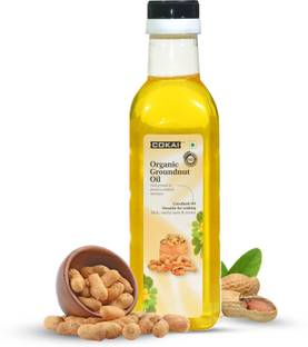 COKAI 100% Pure Cold Pressed Virgin Groundnut Oil Plastic Bottle
