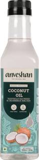 Anveshan Wood Pressed Coconut Oil - 500ml | Chemical-Free | Cold Pressed Coconut Oil Coconut Oil Plastic Bottle