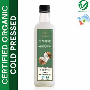 Earthen Story Organic Extra Virgin Coconut Oil | Cold Pressed | Made with Coconut Milk Coconut Oil Plastic Bottle