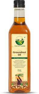 Forever Farms Wood Pressed Groundnut Oil | Heart Healthy & Rich in Vitamin E | Cold Pressed Groundnut Oil PET Bottle
