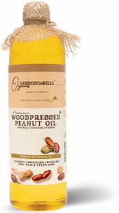 Greendumbells Organics Peanut Oil 1 litre | Groundnut | Cold Pressed | 100% Pure & Natural Groundnut Oil Plastic Bottle