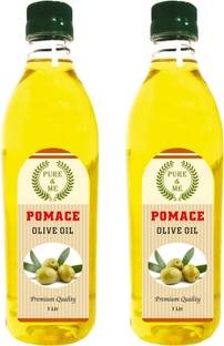 pure & me Pomace Olive Oil, Ideal for Everyday Indian Cooking & Deep Frying Pack Of 2 Olive Oil Plastic Bottle