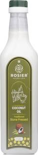 ROSIER Wood Pressed Organic Coconut Oil 1Ltr Pure, Natural & Healthy Coconut Oil PET Bottle