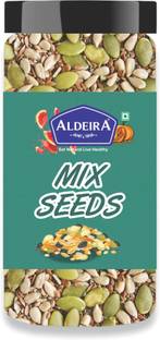 Aldeira 100% Natural Mixed Seeds | Fit for Fasting | Healthy Diet Snacks Contains Black Chia Seeds, Brown Flax Seeds, Sunflower Seeds, Pumpkin Seeds