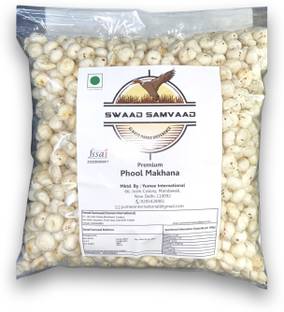 SWAAD SAMVAAD Raw Makhana I Phool Makhana I Fox Nut I Lotus Seed (Pack of 500Grams) Lotus Seeds(Makhana)