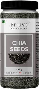 Rejuve Naturelles Premium Cleaned Chia Seeds 200 G | Seeds for Eating, weight management Chia Seeds
